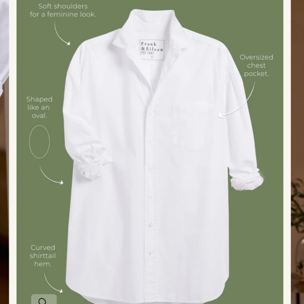 Frank & Eileen Shirley White Button-Down Shirt Size XL NEW - Picture 3 of 8